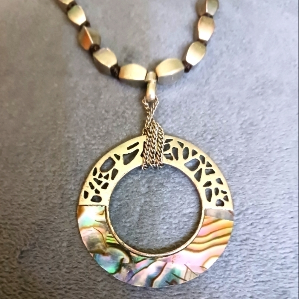 Kenneth Cole reaction  abalone necklace
